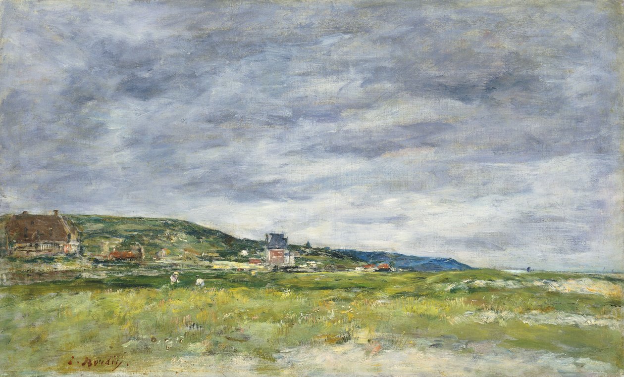 Deauville, de duinen door Eugene Louis Boudin