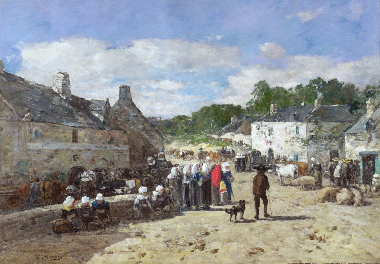 La Fête, ca. 1865 door Eugene Louis Boudin