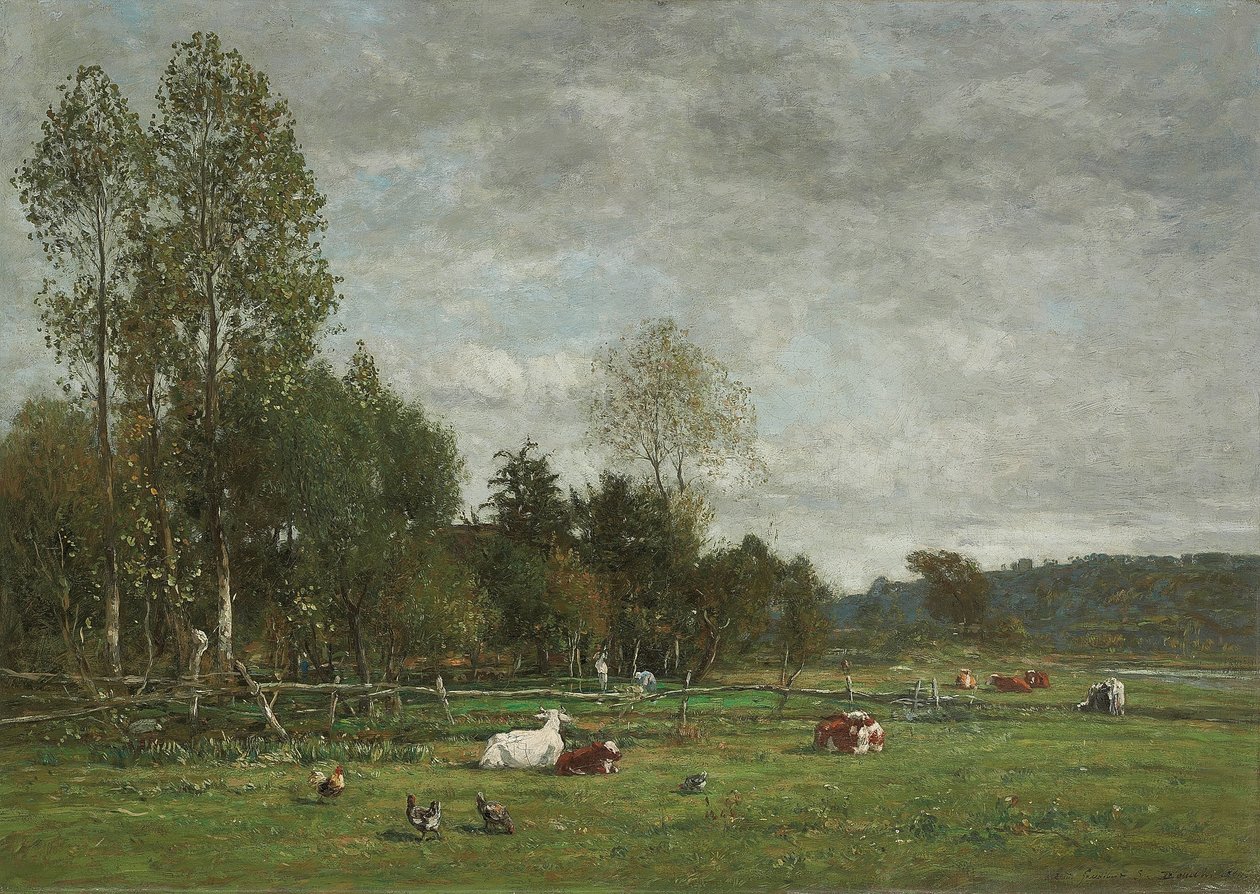 Weide bij Honfleur, 1864 door Eugene Louis Boudin