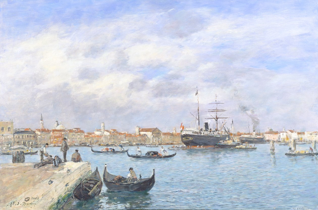 Uitzicht op Venetië, 1895 door Eugene Louis Boudin