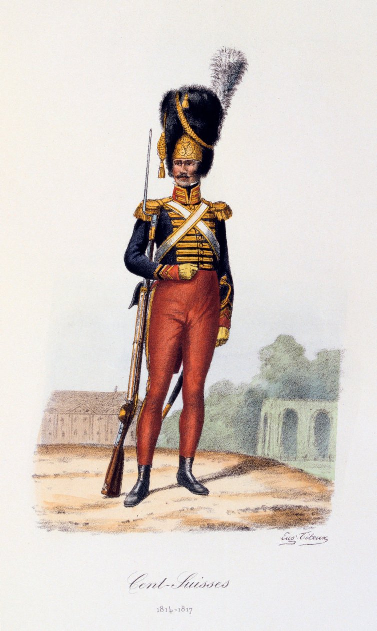 Cent-Suisses, 1814-1817 door Eugene Titeux