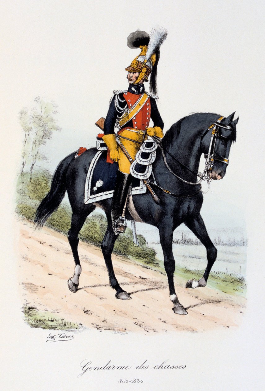 Gendarmes des Chasses, 1815-30 door Eugene Titeux
