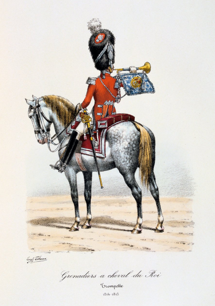 Grenadiers à Cheval du Roi, Trompetter, 1814-15 door Eugene Titeux