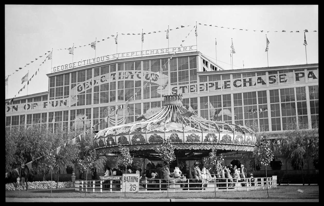 Uitzicht op Coney Island, 1903 door Eugene Wemlinger