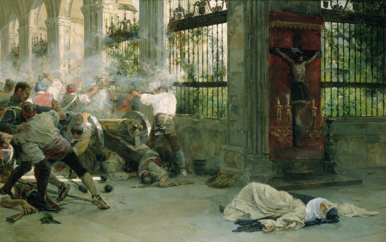 Episode uit de Onafhankelijkheidsoorlog, 1892 door Eugenio Alvarez Dumont