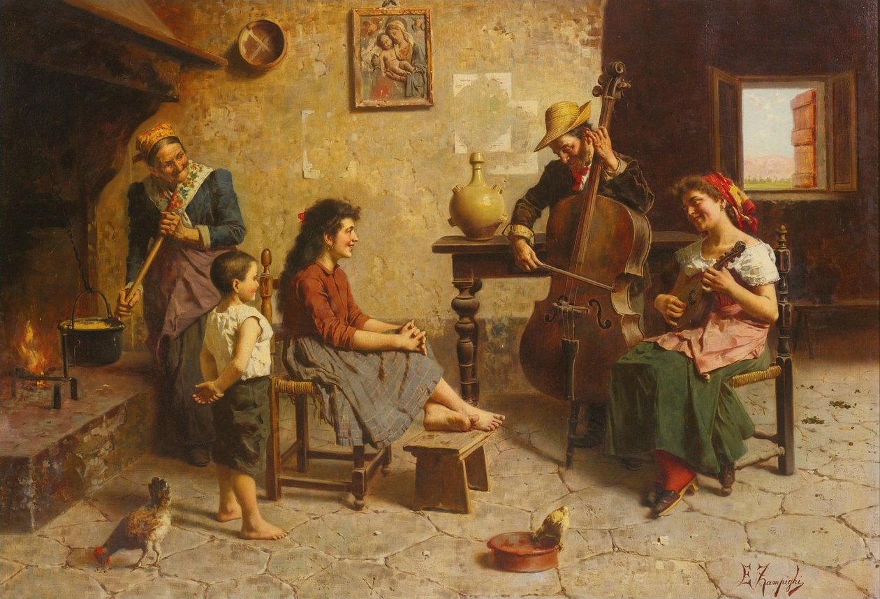 Rustieke muziek door Eugenio Zampighi