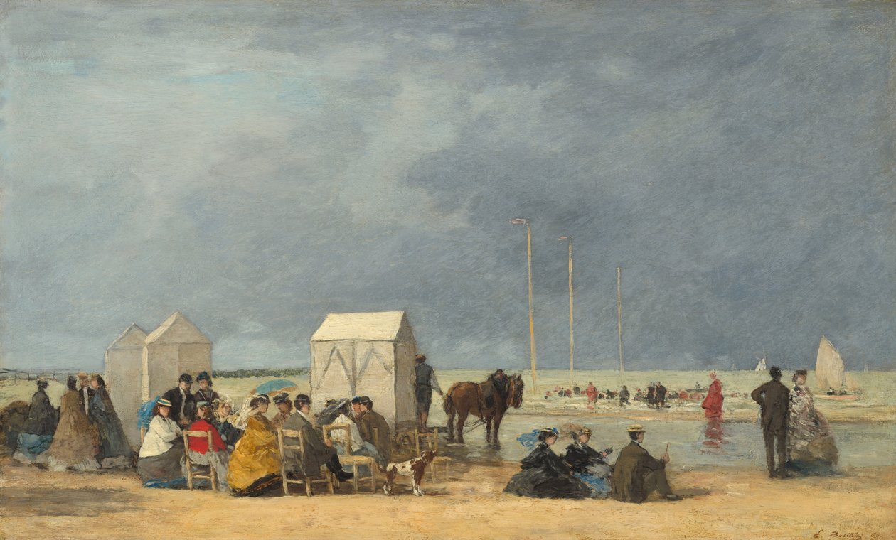 Badtijd in Deauville door Eugene Louis Boudin