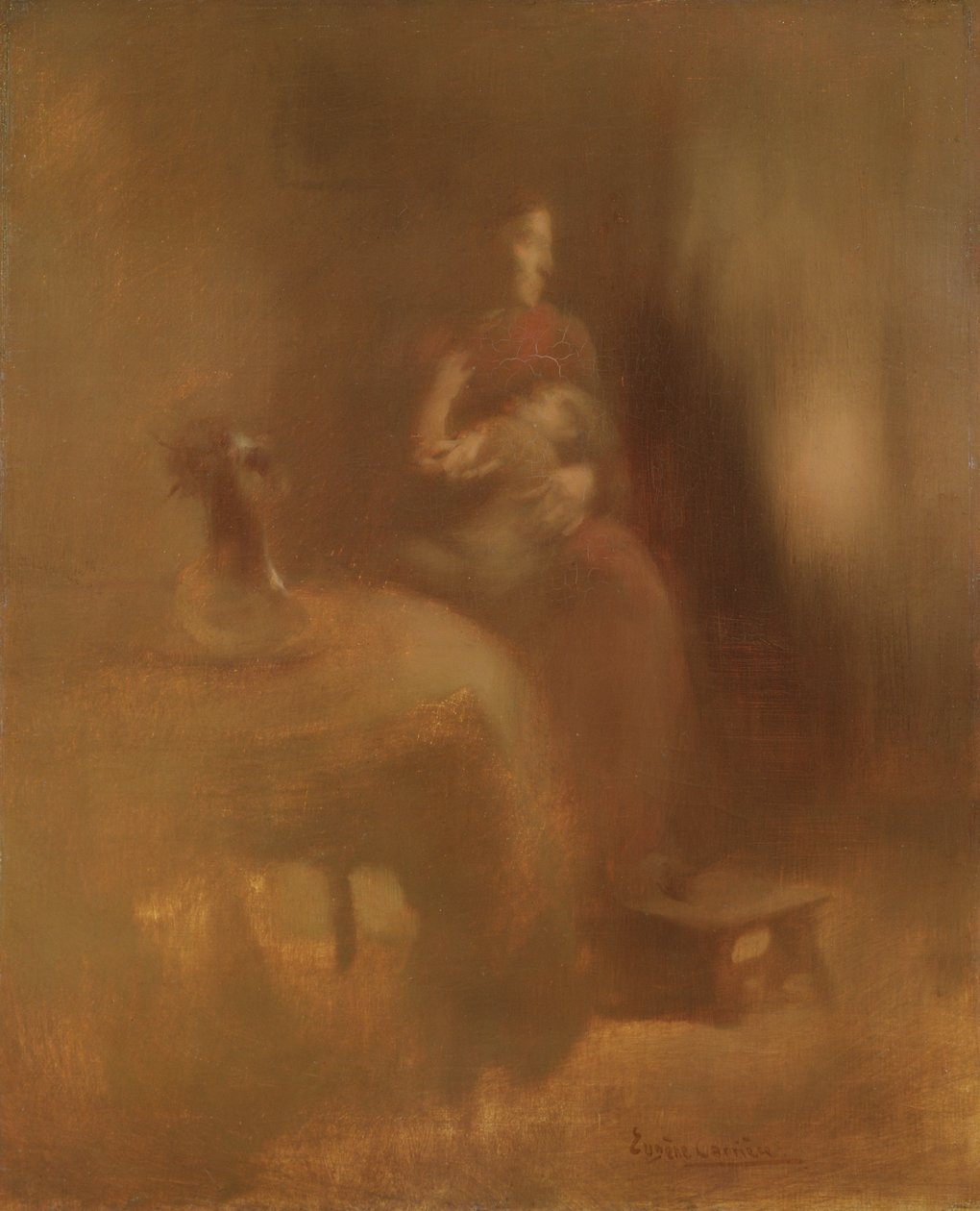 Vrouw met een kind, eind jaren 1890 door Eugène Carrière