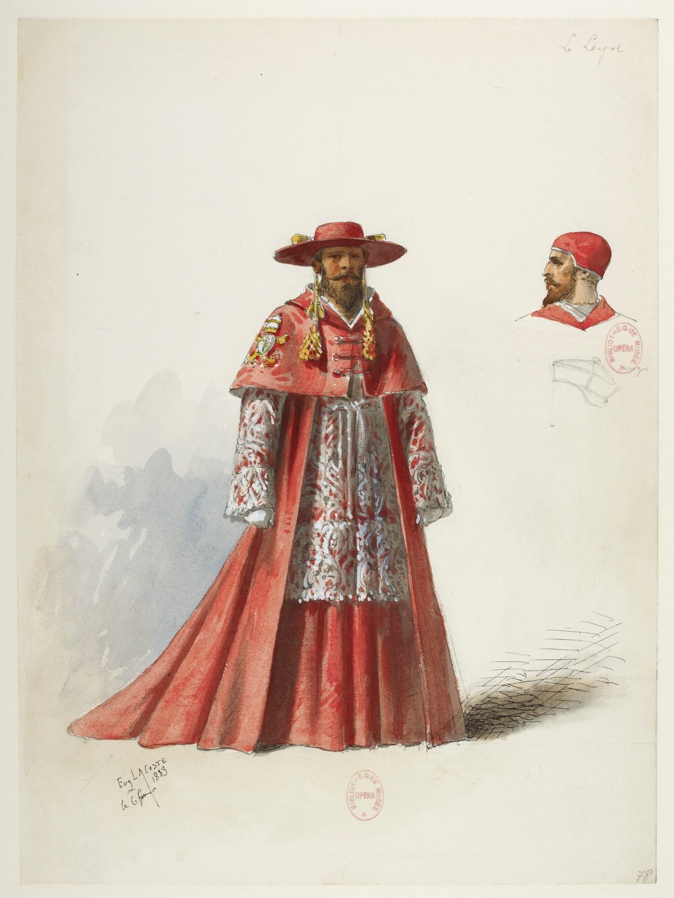 Saint-Saëns - Henry VIII - Kostuumschetsen - Lacoste door Eugene Lacoste