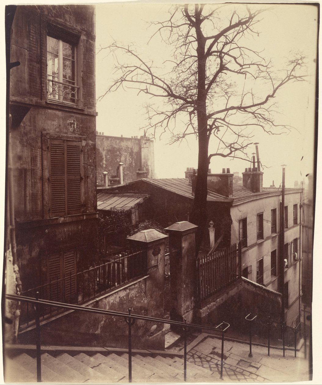 Trap, Montmartre door Eugène Atget