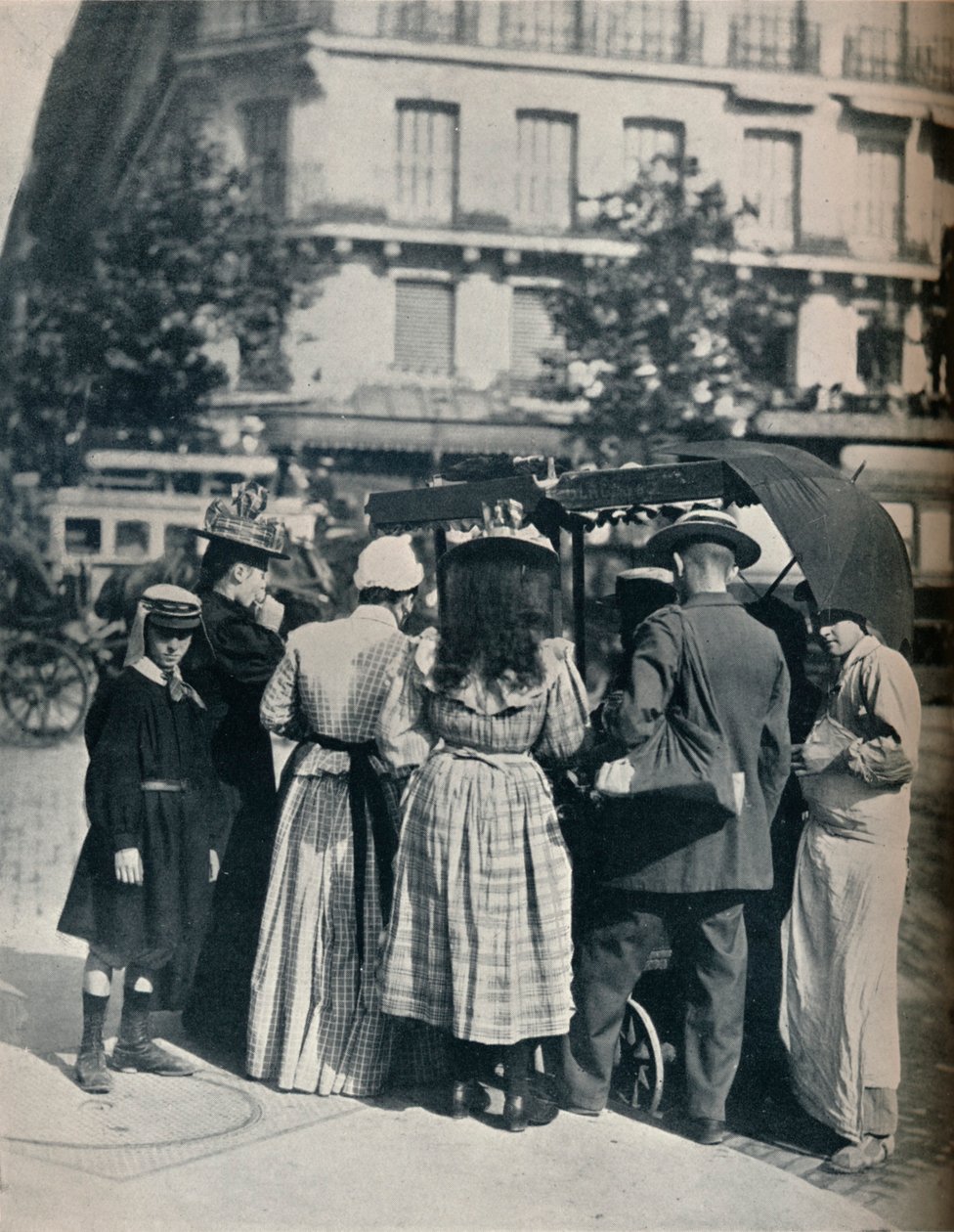 Straatscène door Eugène Atget