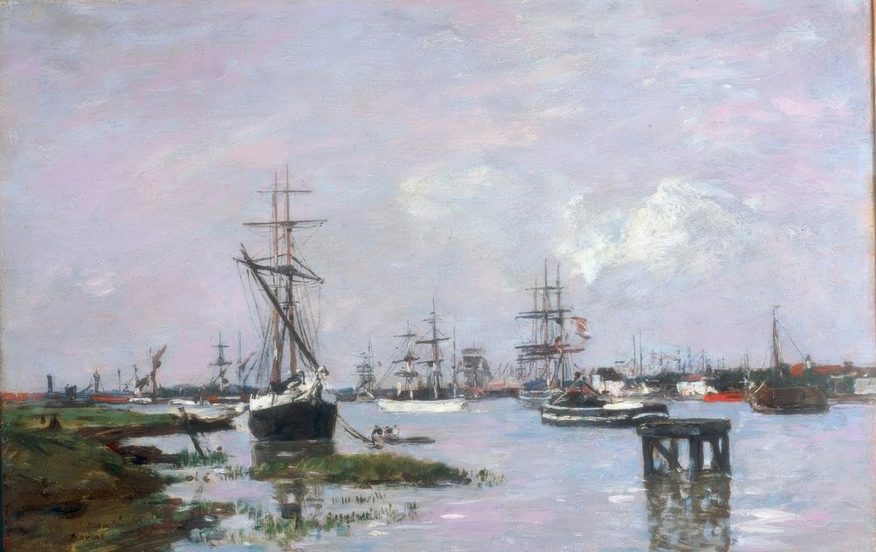 Antwerpen, de haven door Eugene Louis Boudin