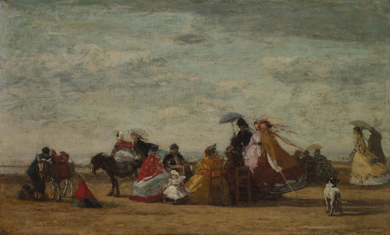 Strandscène door Eugène Boudin