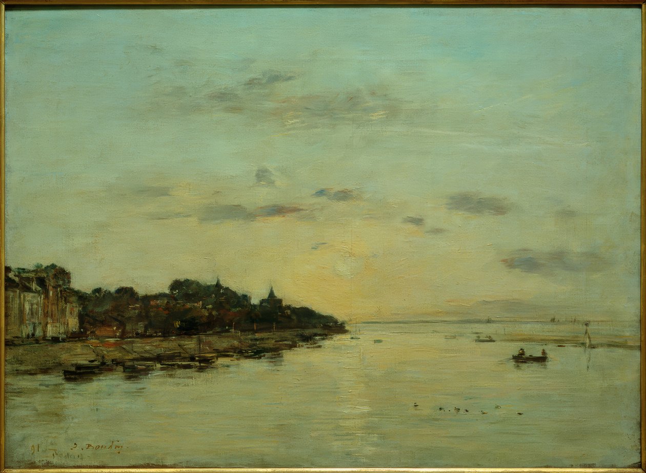 Monding van de Somme door Eugene Louis Boudin