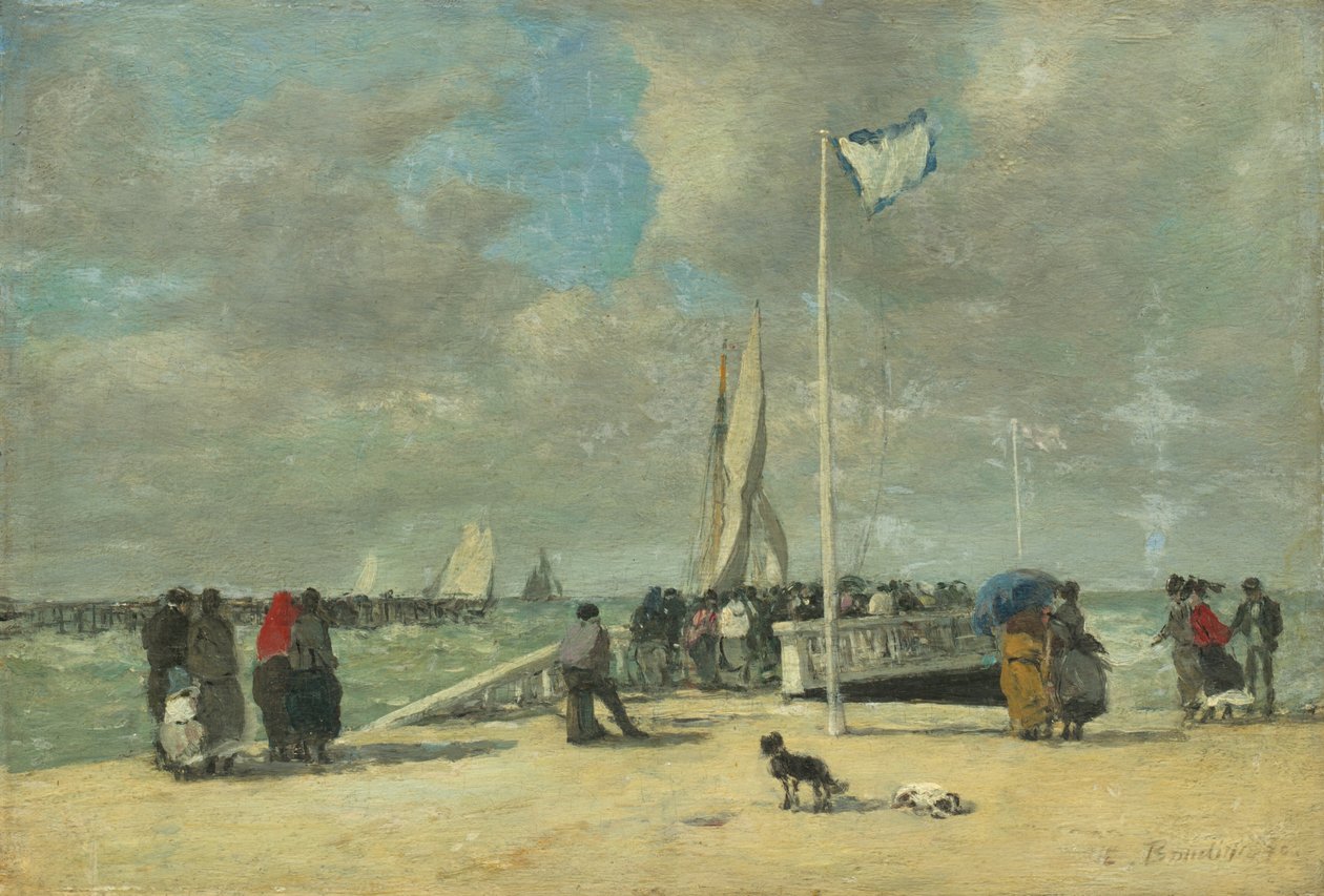 Op de Steiger door Eugène Boudin