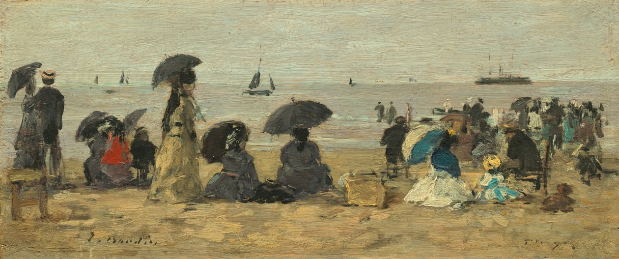 Het Strand door Eugène Boudin