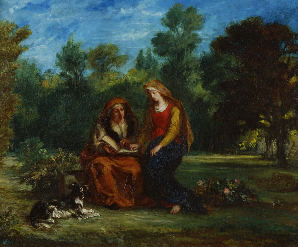 Onderwijs van Onze Lieve Vrouw door Eugène Delacroix