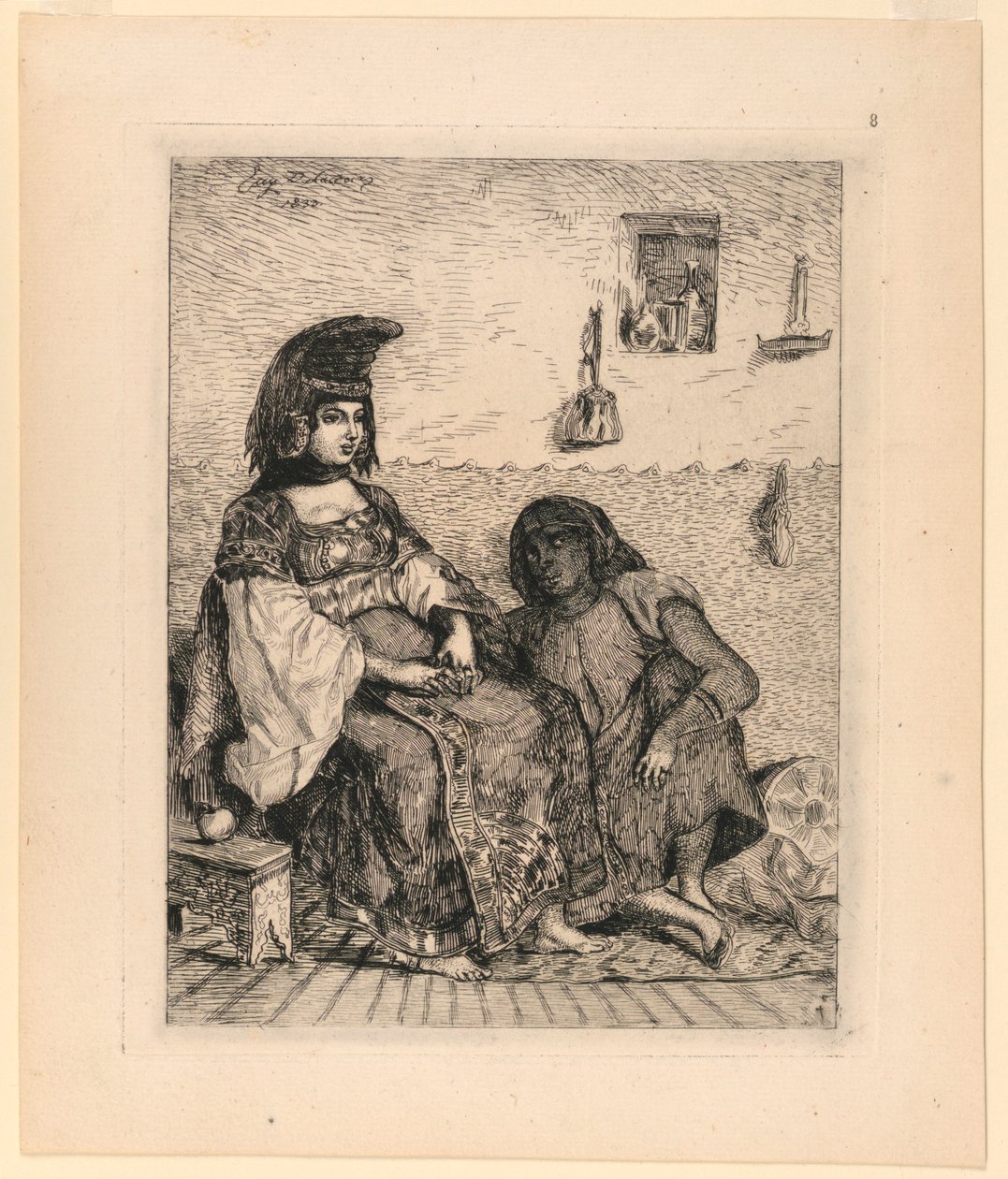 Een Joodse Vrouw uit Algiers door Eugène Delacroix