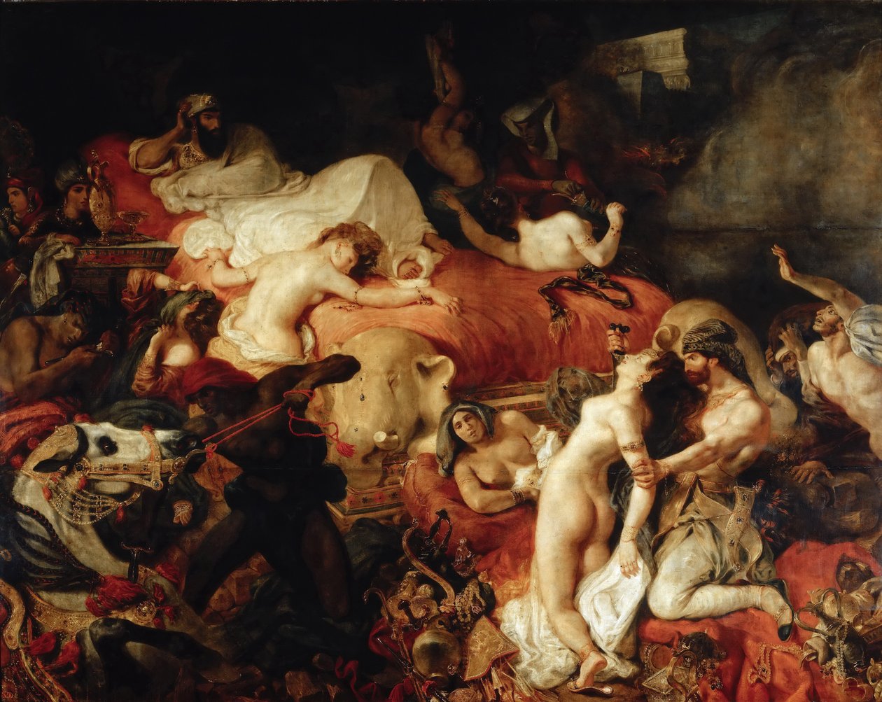 De dood van Sardanapalus door Ferdinand Victor Eugene Delacroix