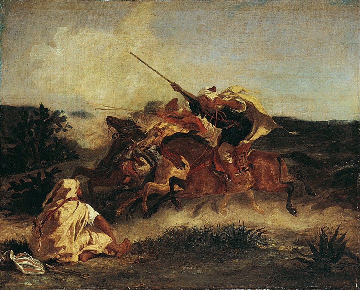 Arabische Fantasie door Ferdinand Victor Eugene Delacroix
