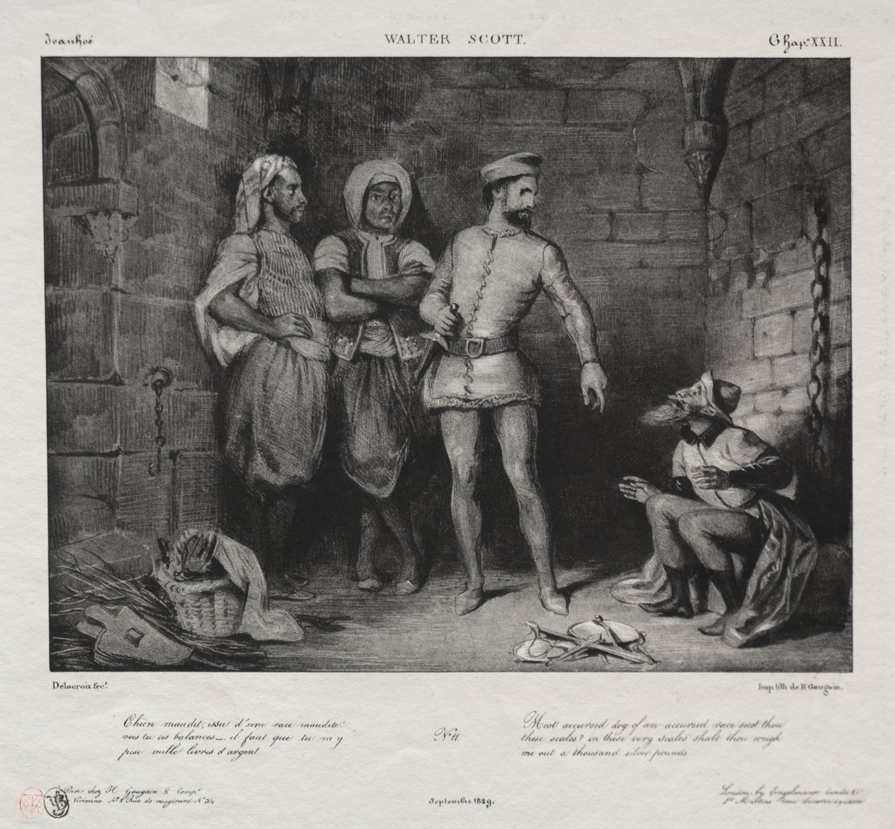 Fronte-Boeuf en de Jood door Eugène Delacroix