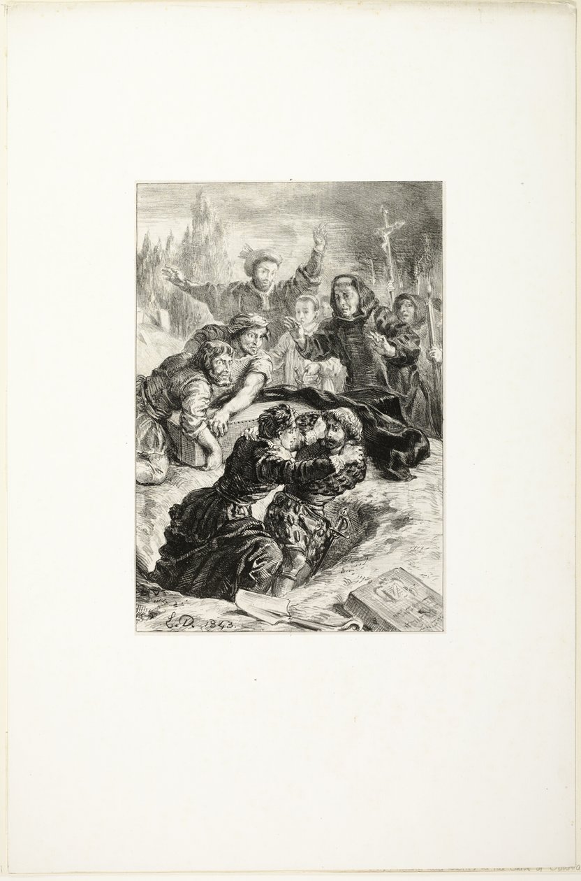 Hamlet en Laertes in Ophelia