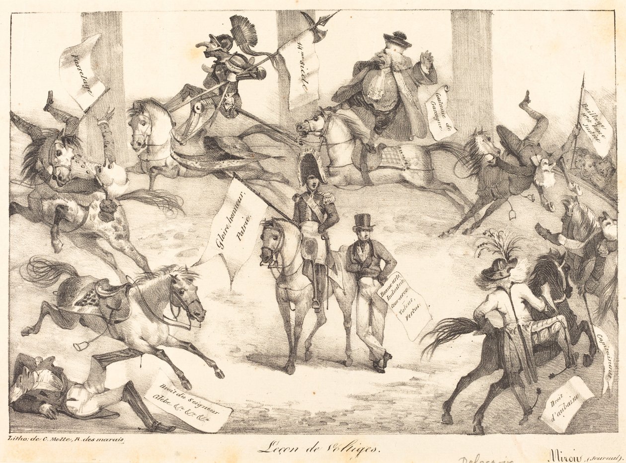 Les van Voltige (Trick Riding) door Eugène Delacroix