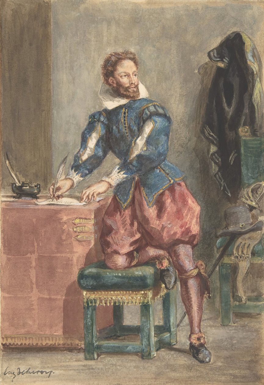 Mathurin Régnier door Eugène Delacroix