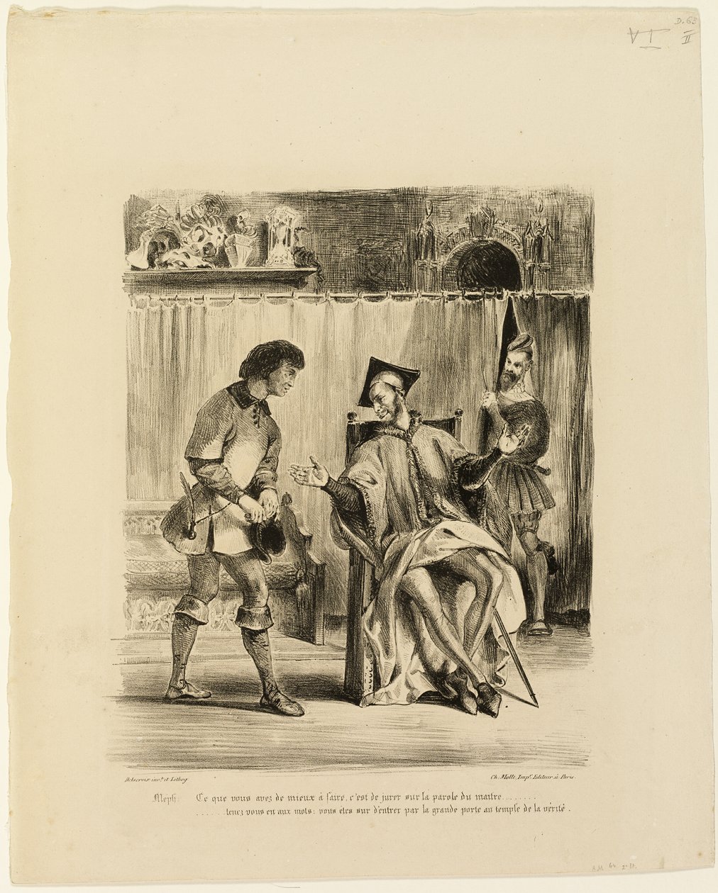 Mephistopheles Ontvangt de Student door Eugène Delacroix