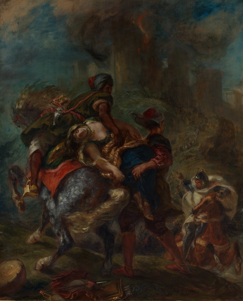 De ontvoering van Rebecca door Ferdinand Victor Eugene Delacroix