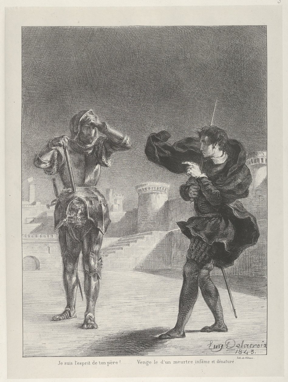 De Geest op het Terras door Eugène Delacroix