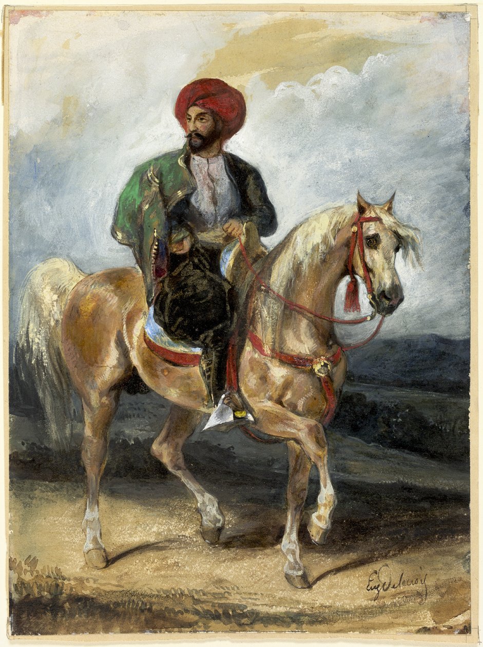 De Turkse Ruiter door Eugène Delacroix