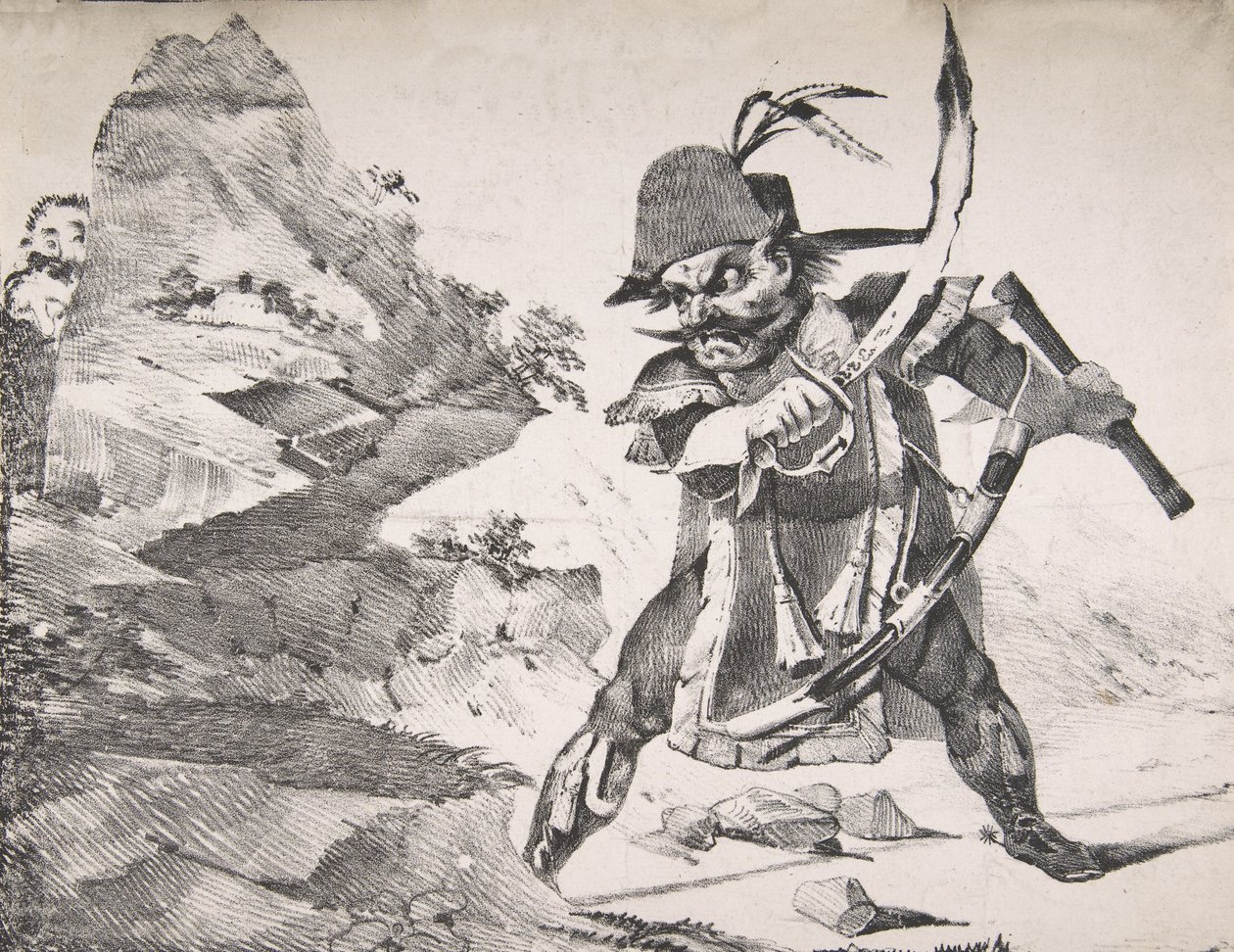 Let op je achterste ! ! ! !, 1822 door Eugène Delacroix