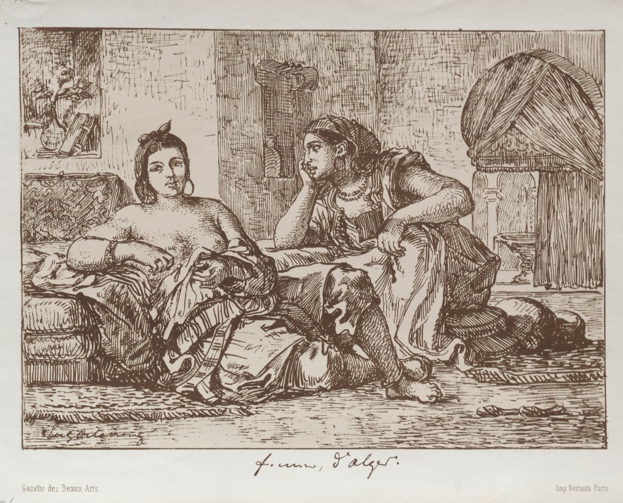 Vrouwen van Algiers door Eugène Delacroix