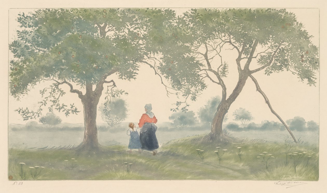 De appelbomen door Eugène Delâtre
