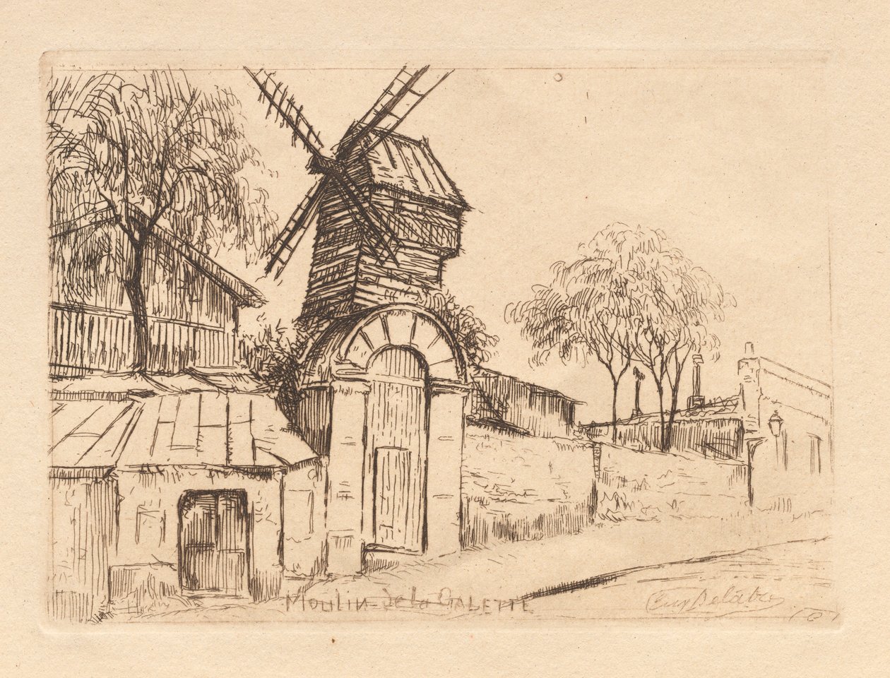 Moulin de la Galette door Eugène Delâtre