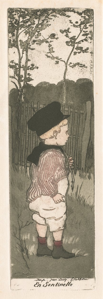 Op Wacht door Eugène Delâtre