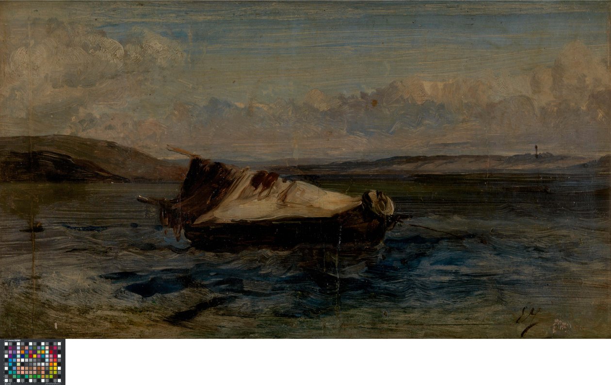 Kleine boot door Eugene Isabey