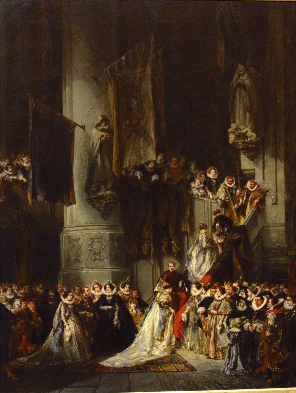 Een ceremonie in de kerk van Delft door Eugene Isabey