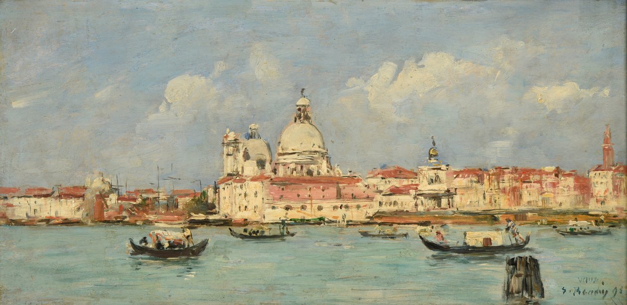 Venetië. Douane en Notre-Dame-de-la-Salute door Eugene Louis Boudin