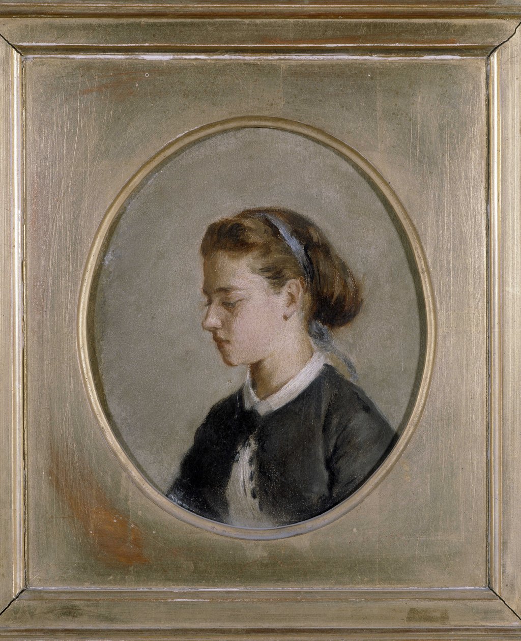Portret van een vrouw door Eva Gonzalès