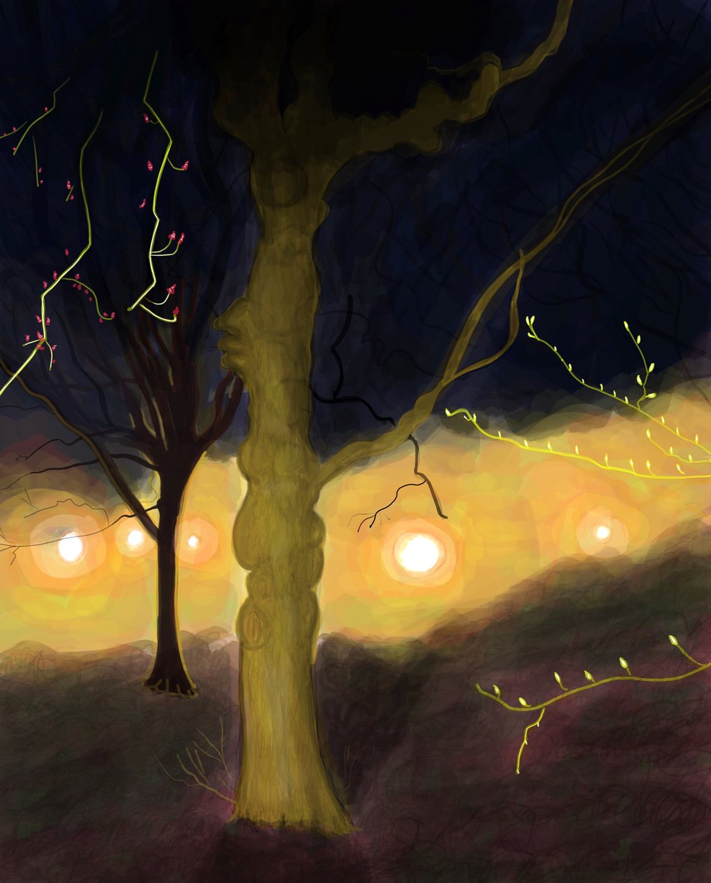 5:20 A.MProspect Park, Brooklyn (digitale kunst) door Evan Sklar