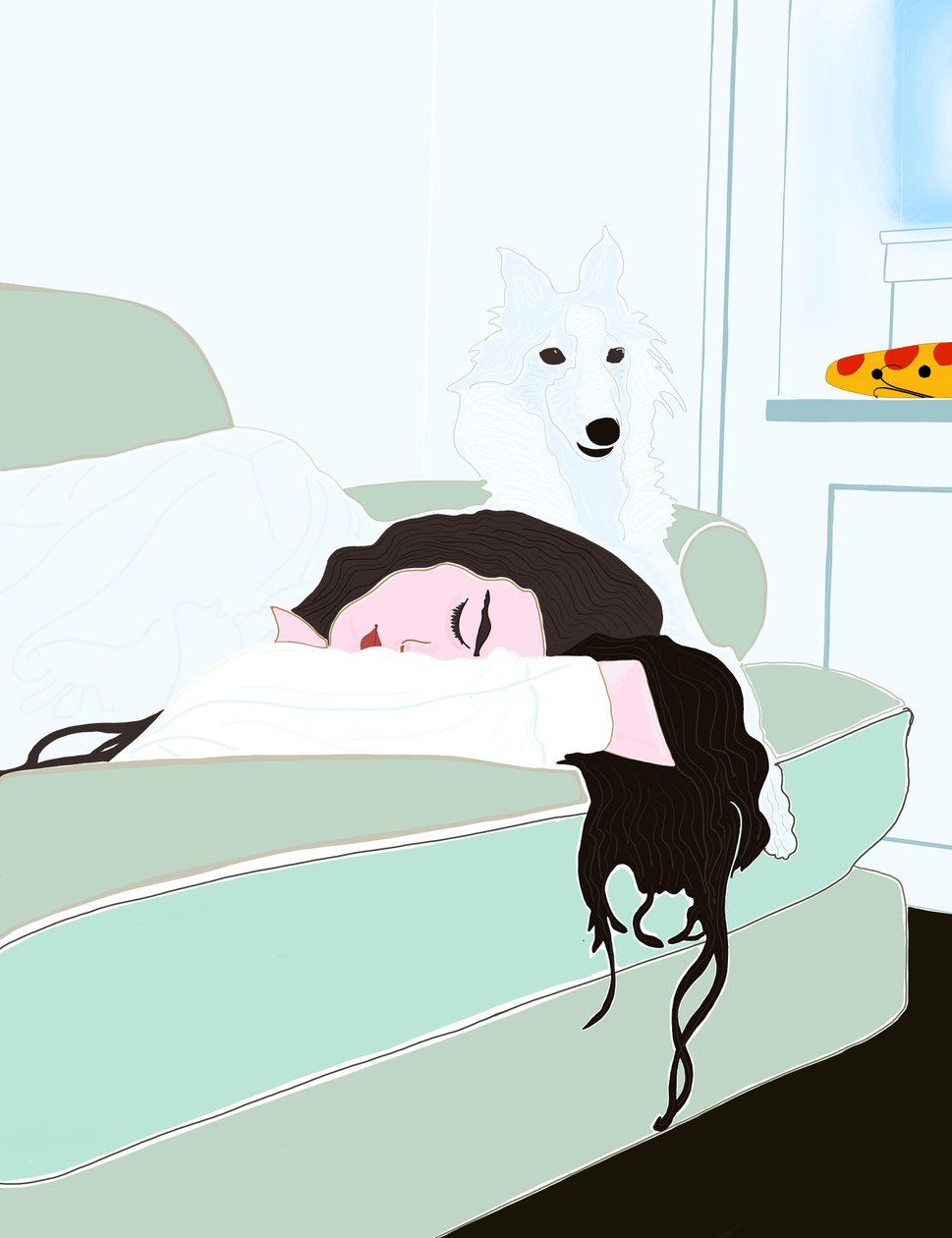 Ava en Minnie dutten (digitale kunst) door Evan Sklar