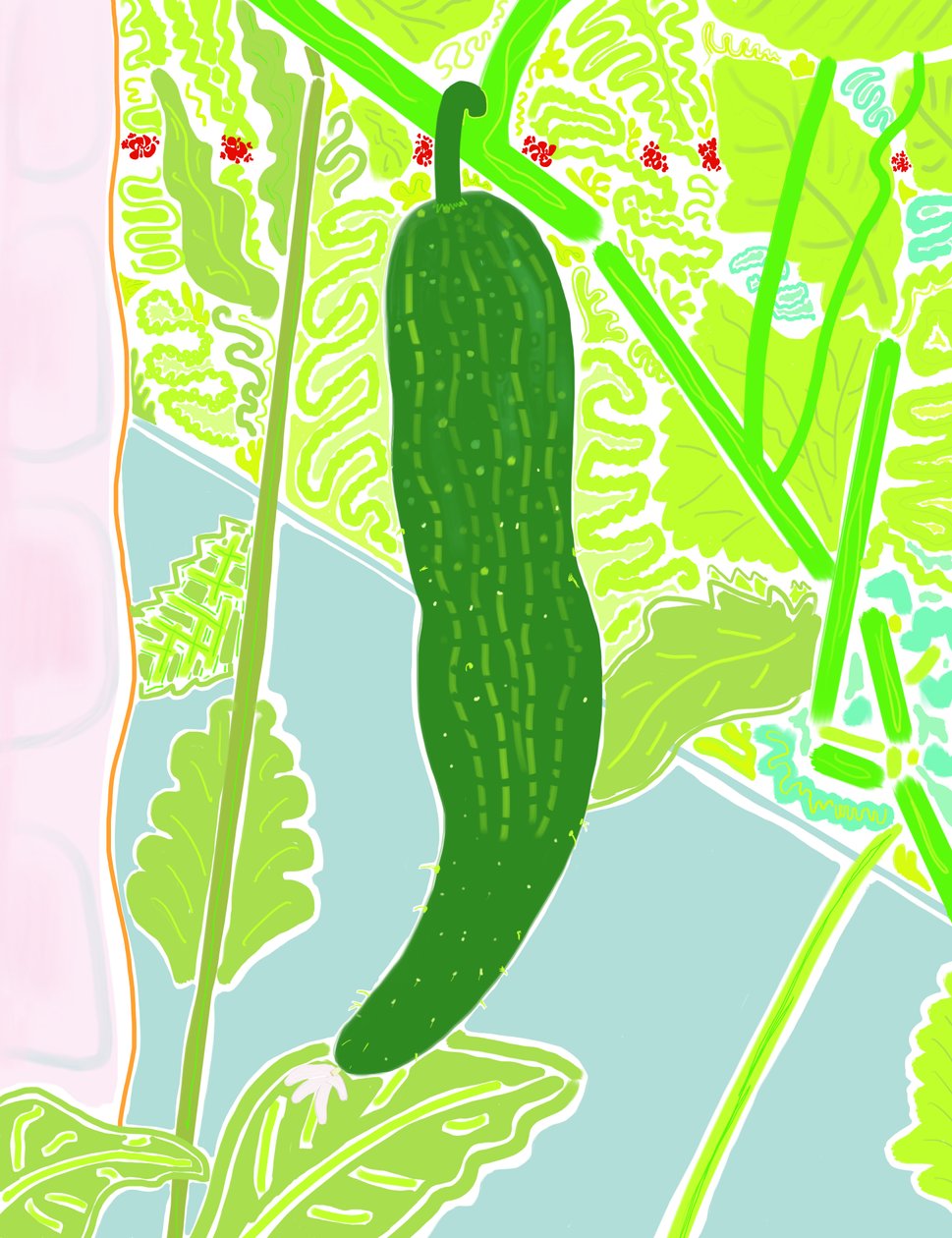 Eerste komkommer (digitale kunst) door Evan Sklar