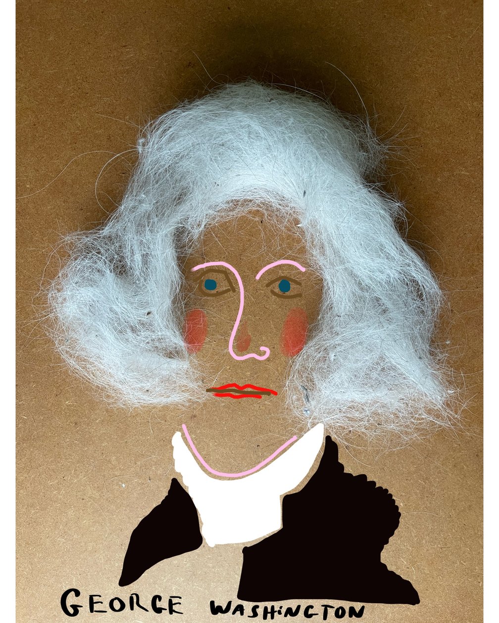 George Washington (collagetekening) door Evan Sklar
