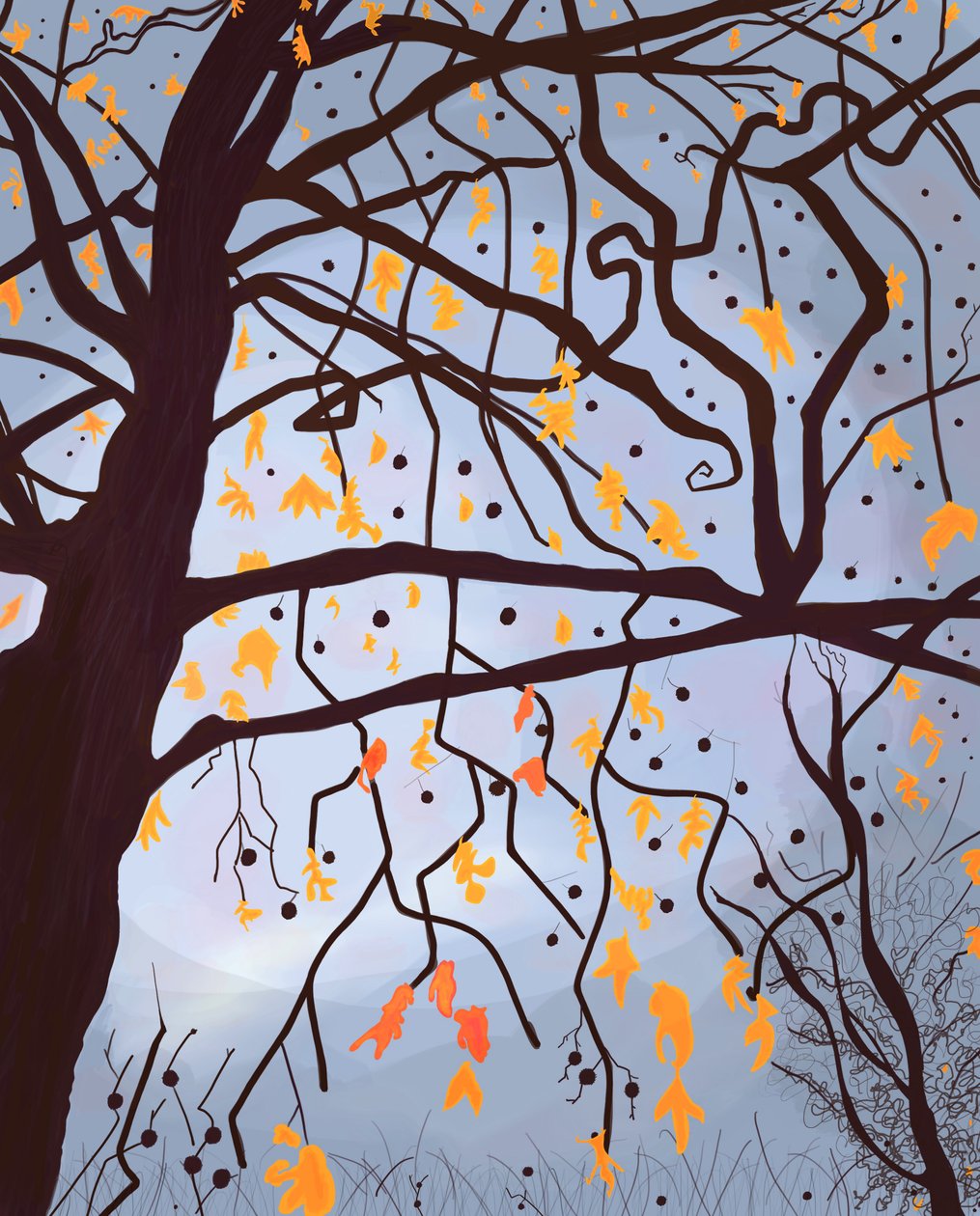 Londen Planetree , Brooklyn (digitale kunst) door Evan Sklar
