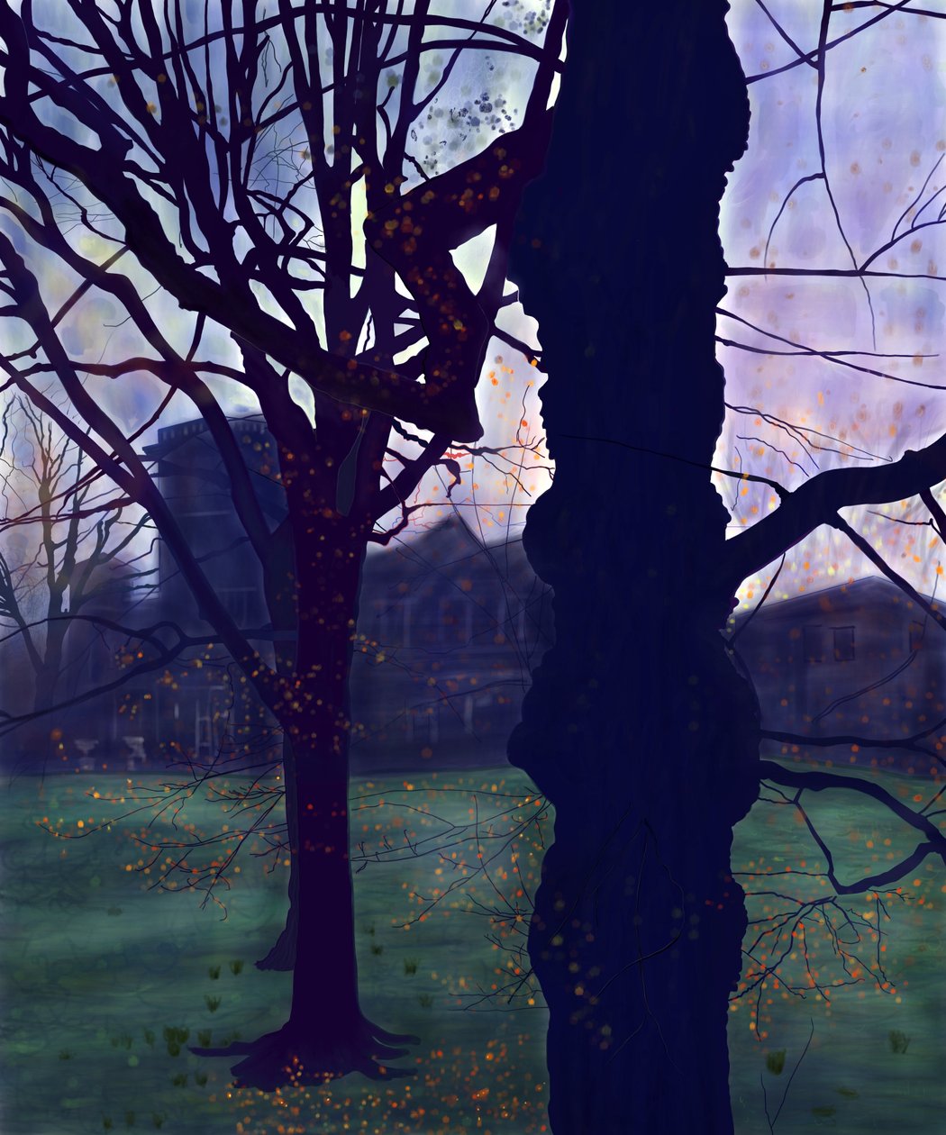 Prospect Park, ochtendgloren, vroege lente door Evan Sklar