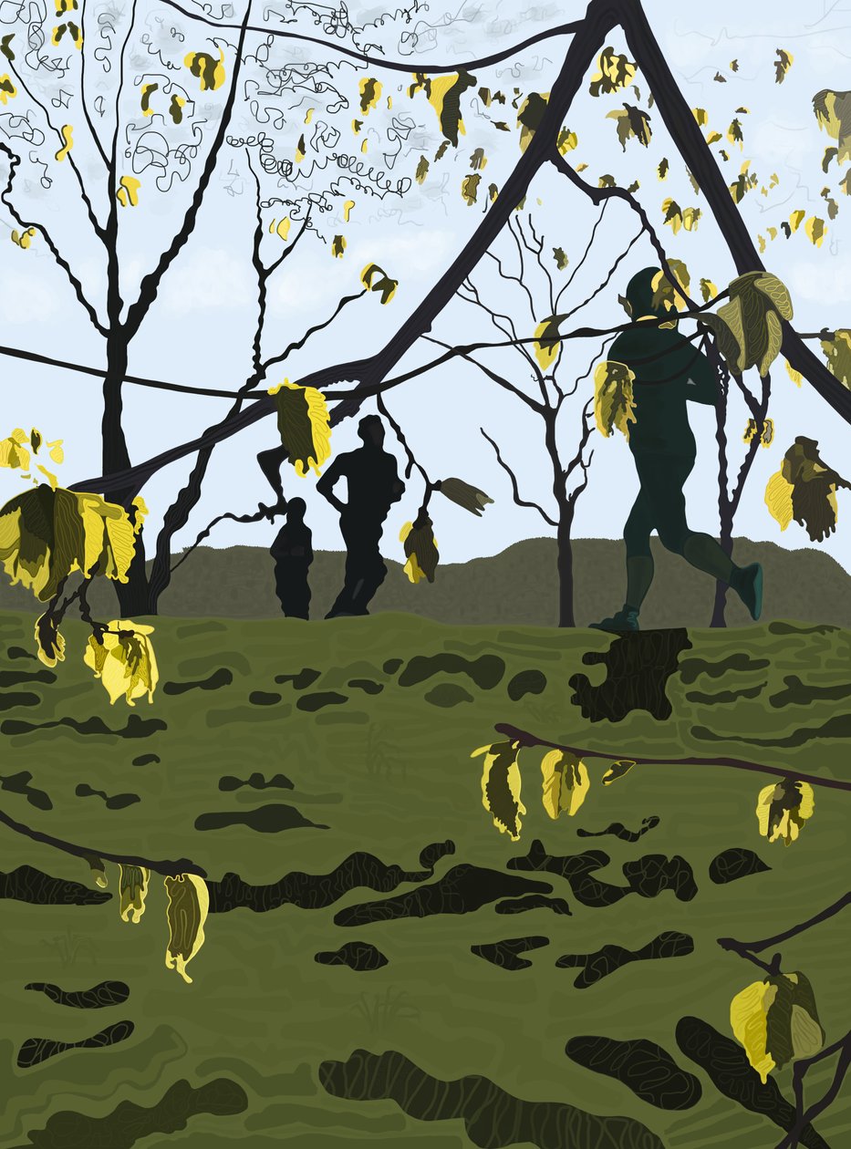 Hardlopers, Prospect Park (digitale kunst) door Evan Sklar