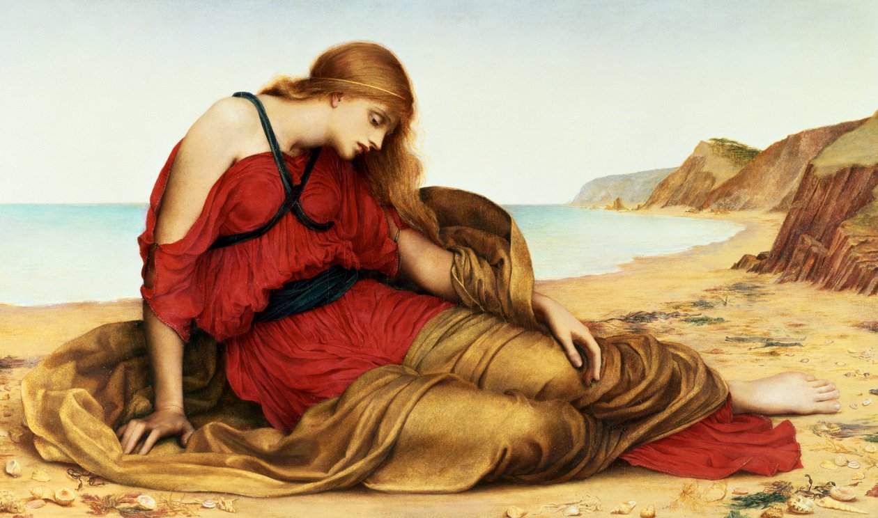 Ariadne in Naxos, 1877 door Evelyn De Morgan