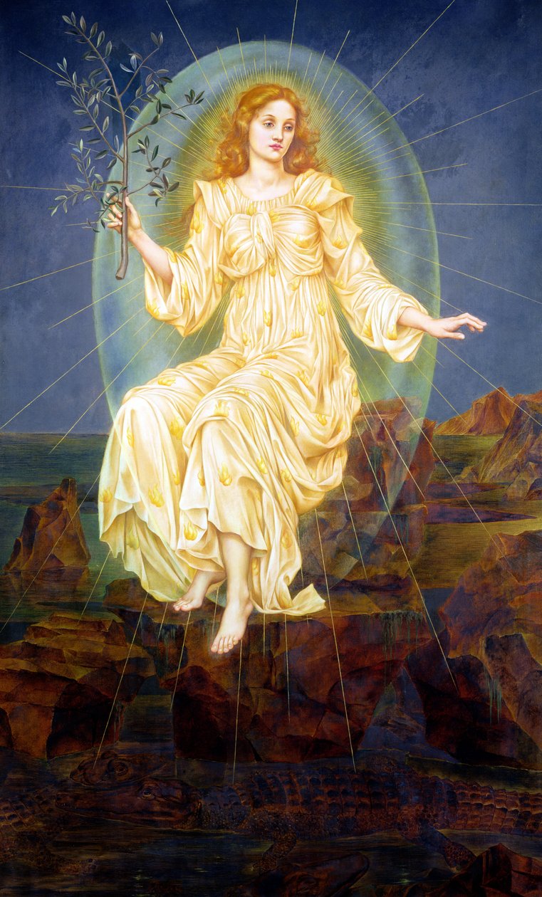 Lux in Tenebris, 1895 door Evelyn De Morgan
